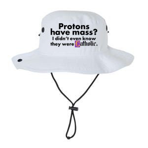 Funny Protons Have Mass I Didn't Know They Were Catholic Legacy Cool Fit Booney Bucket Hat