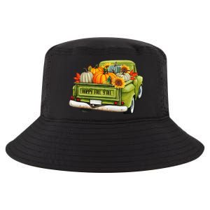 Fall Pumpkin Harvest Time Old Pickup Farm Truck Thanksgiving Cool Comfort Performance Bucket Hat