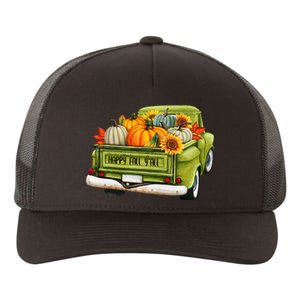 Fall Pumpkin Harvest Time Old Pickup Farm Truck Thanksgiving Yupoong Adult 5-Panel Trucker Hat