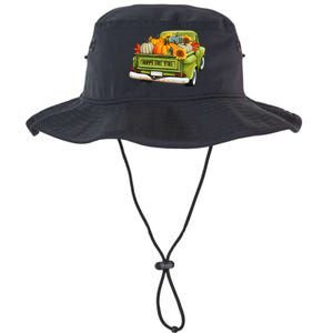 Fall Pumpkin Harvest Time Old Pickup Farm Truck Thanksgiving Legacy Cool Fit Booney Bucket Hat