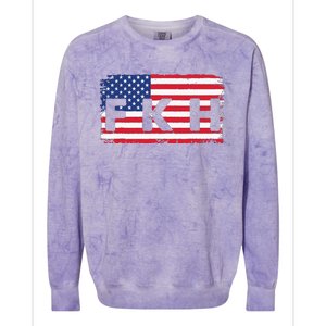 Fkh Political Humor F Kamala Harris Conservative Republican Colorblast Crewneck Sweatshirt