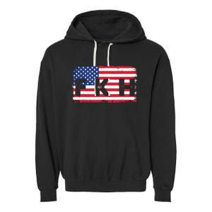 Fkh Political Humor F Kamala Harris Conservative Republican Garment-Dyed Fleece Hoodie