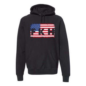 Fkh Political Humor F Kamala Harris Conservative Republican Premium Hoodie