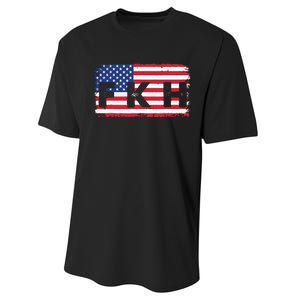 Fkh Political Humor F Kamala Harris Conservative Republican Performance Sprint T-Shirt