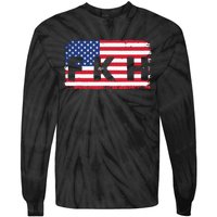 Fkh Political Humor F Kamala Harris Conservative Republican Tie-Dye Long Sleeve Shirt