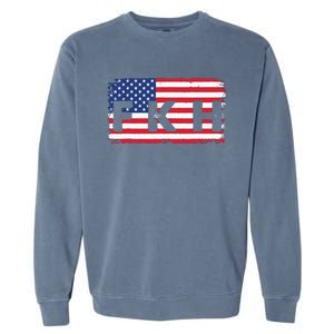 Fkh Political Humor F Kamala Harris Conservative Republican Garment-Dyed Sweatshirt