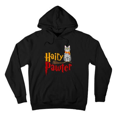 FUNNY Pun Hairy Pawter WiIzard Gift For Cat Lovers Tall Hoodie