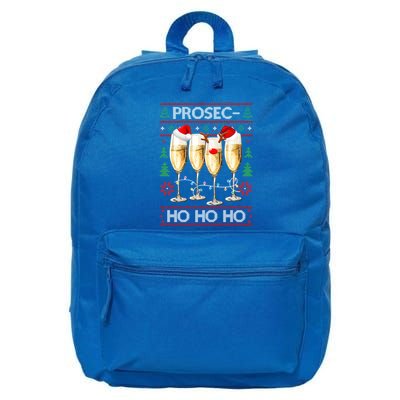 Funny Prosec Ho Ho Ho Christmas Prosecco Santa Hat Wine Gift 16 in Basic Backpack