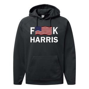 Fkh Political Humor F Kamala Harris Conservative Republican Performance Fleece Hoodie