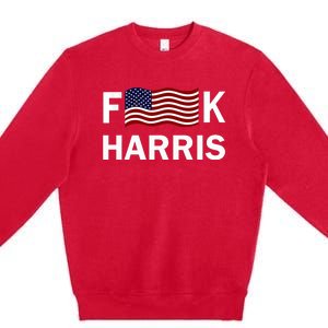 Fkh Political Humor F Kamala Harris Conservative Republican Premium Crewneck Sweatshirt