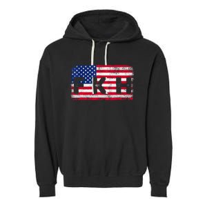 Fkh Political Humor F Kamala Harris Conservative Republican Pro Trump 2024 Garment-Dyed Fleece Hoodie