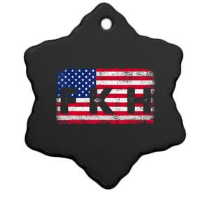 Fkh Political Humor F Kamala Harris Conservative Republican Pro Trump 2024 Ceramic Star Ornament