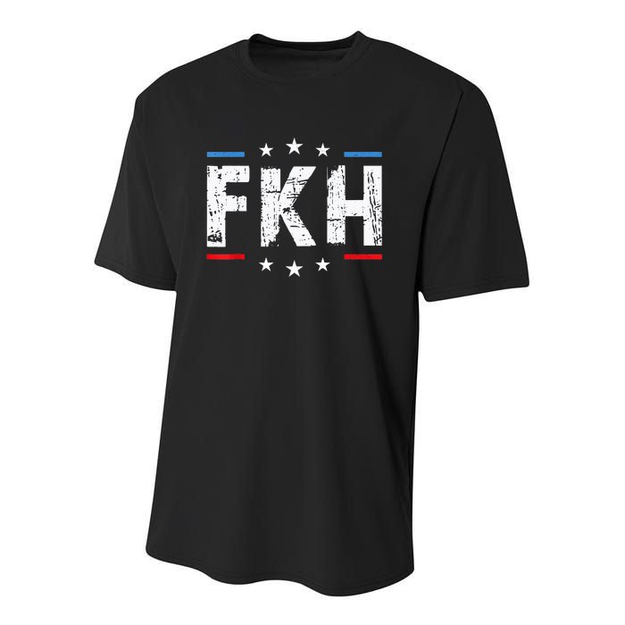 Fkh Political Humor F Kamala Harris Conservative Republican Youth Performance Sprint T-Shirt