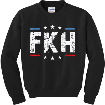 Fkh Political Humor F Kamala Harris Conservative Republican Kids Sweatshirt