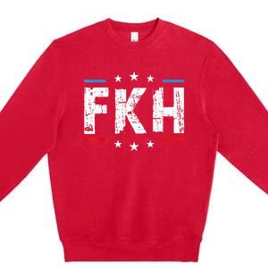 Fkh Political Humor F Kamala Harris Conservative Republican Premium Crewneck Sweatshirt