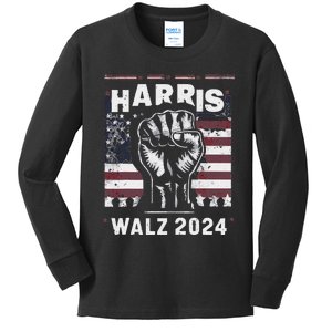 Fist Pump Harris 2024 Kids Long Sleeve Shirt