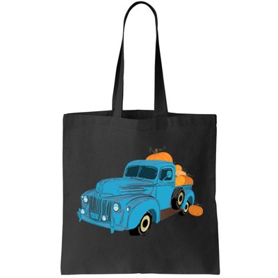 Fall Pumpkin Harvest Time Old Pickup Farm Truck Tote Bag