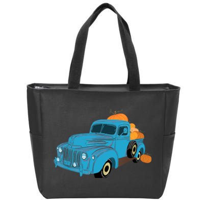 Fall Pumpkin Harvest Time Old Pickup Farm Truck Zip Tote Bag