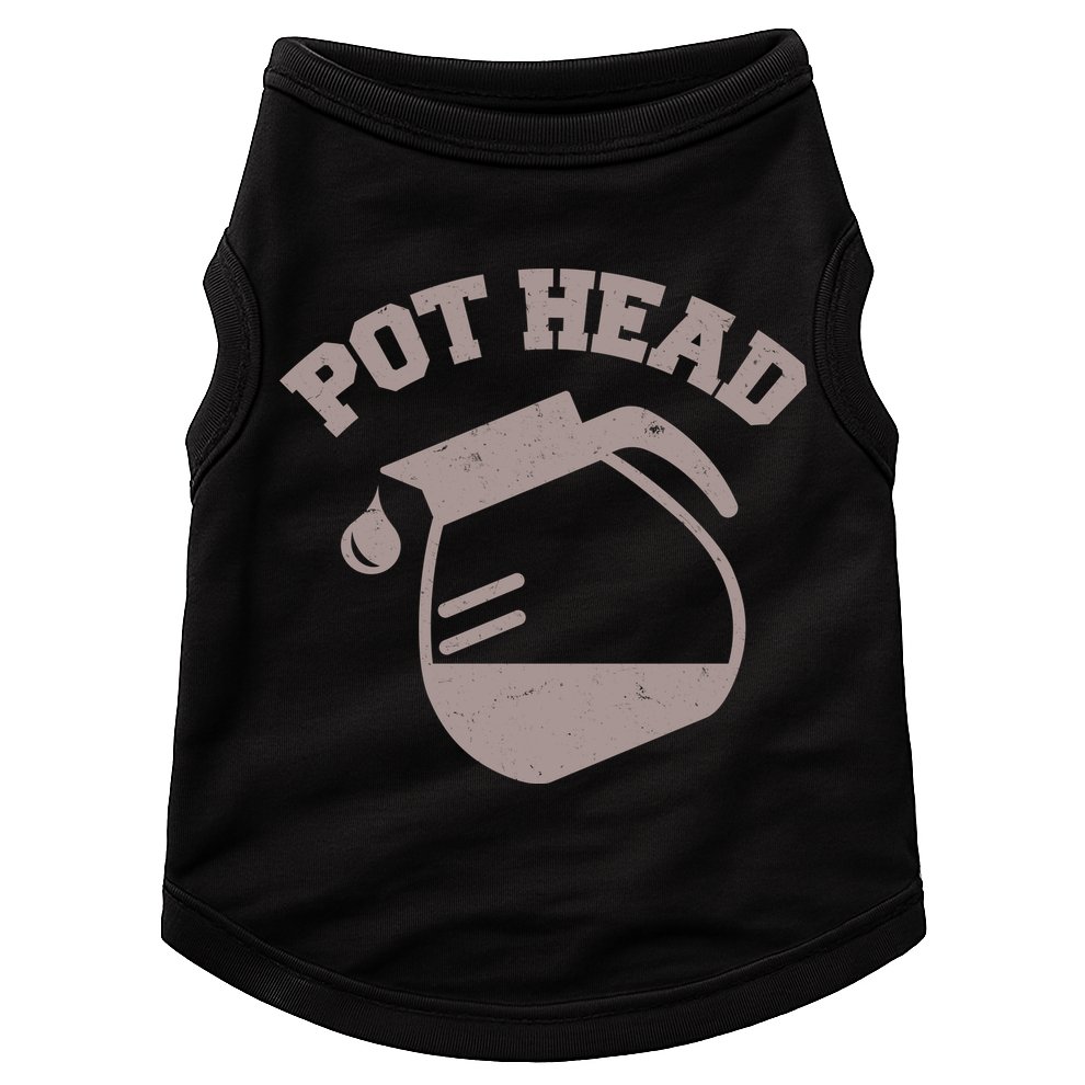 Funny Pot Head Coffee Lover Doggie Tank