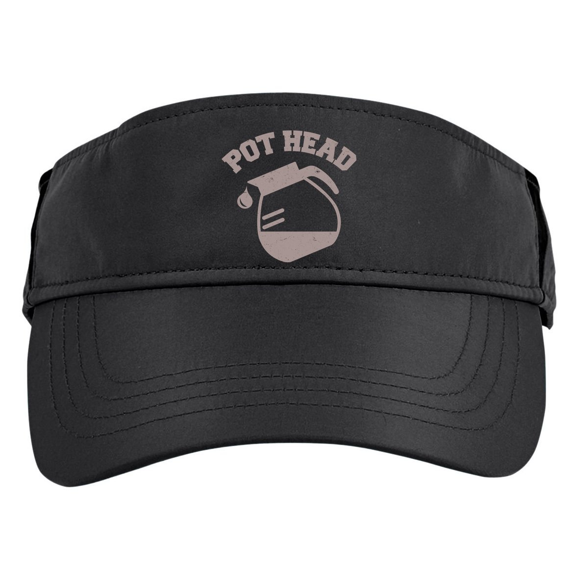 Funny Pot Head Coffee Lover Adult Drive Performance Visor