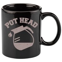 Funny Pot Head Coffee Lover 11oz C Handle Ceramic Mug