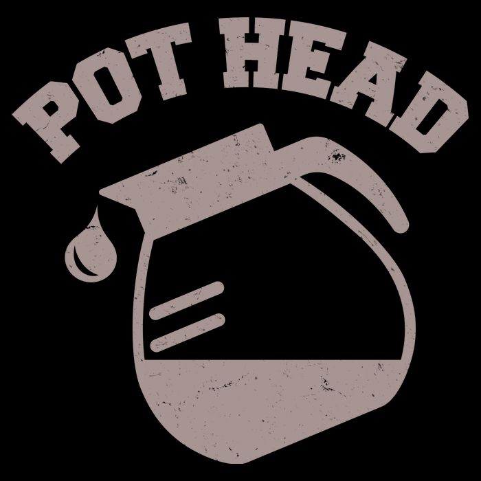 Funny Pot Head Coffee Lover Drawstring Bag