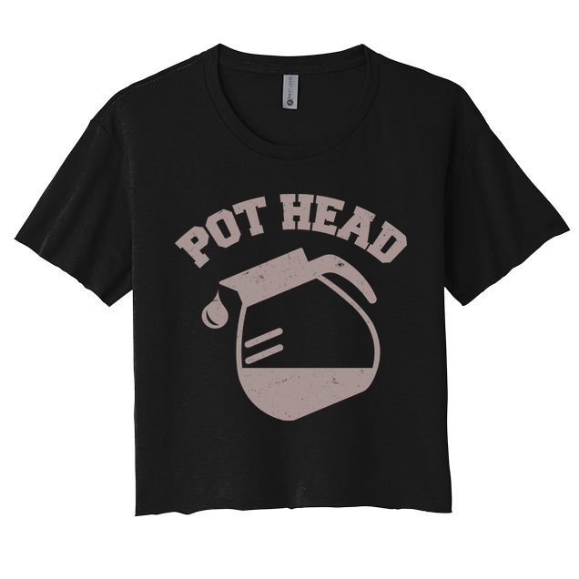 Funny Pot Head Coffee Lover Crop Top