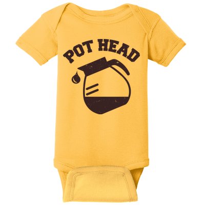 Funny Pot Head Coffee Lover Baby Bodysuit