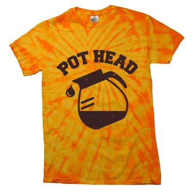 Funny Pot Head Coffee Lover Tie-Dye T-Shirt