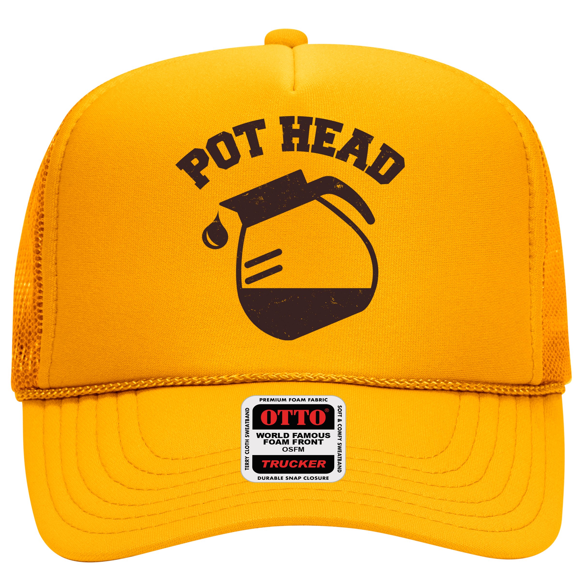 Funny Pot Head Coffee Lover Hat