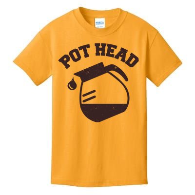 Funny Pot Head Coffee Lover Kids T-Shirt