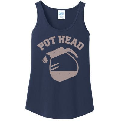 Funny Pot Head Coffee Lover Ladies Essential Tank