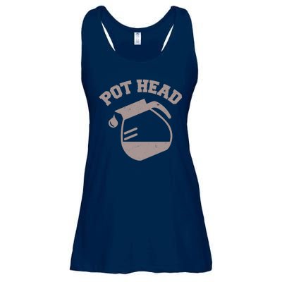 Funny Pot Head Coffee Lover Ladies Essential Flowy Tank