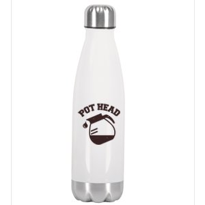 Funny Pot Head Coffee Lover Stainless Steel Insulated Water Bottle