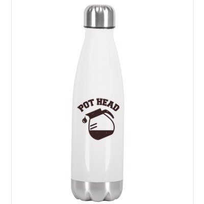 Funny Pot Head Coffee Lover Stainless Steel Insulated Water Bottle