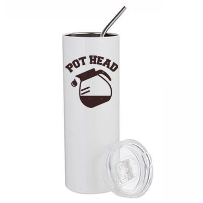 Funny Pot Head Coffee Lover Stainless Steel Tumbler