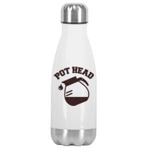 Funny Pot Head Coffee Lover Stainless Steel Insulated Water Bottle