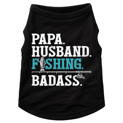 Fishing Papa Husband Fishing Badass Father's Day Gift Doggie Tank