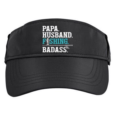 Fishing Papa Husband Fishing Badass Father's Day Gift Adult Drive Performance Visor