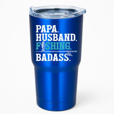 Fishing Papa Husband Fishing Badass Father's Day Gift Tumbler
