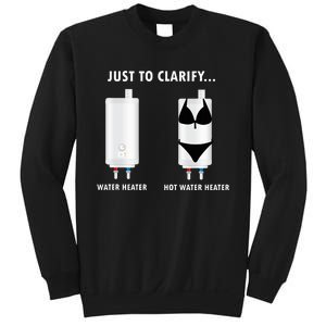 Funny Plumber Hot Water Heater Plumbing Dad Joke Sweatshirt