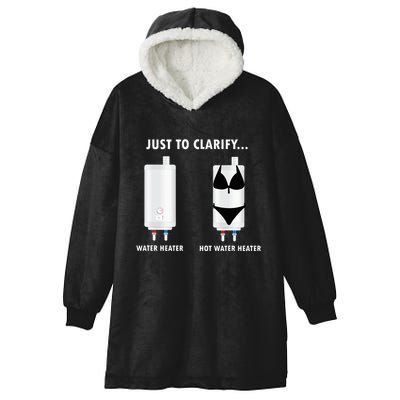 Funny Plumber Hot Water Heater Plumbing Dad Joke Hooded Wearable Blanket