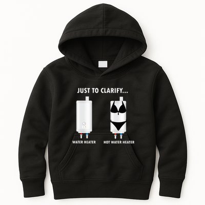 Funny Plumber Hot Water Heater Plumbing Dad Joke Kids Hoodie