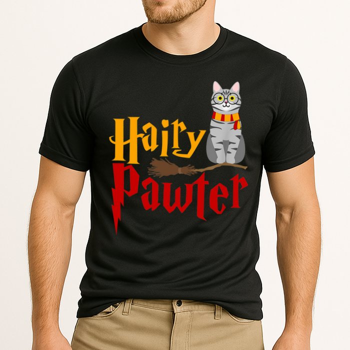 FUNNY Pun Hairy Pawter TShirt Wizard Gift For Cat Lovers Cooling Performance Crew T-Shirt