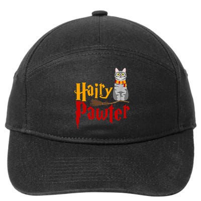 FUNNY Pun Hairy Pawter TShirt Wizard Gift For Cat Lovers 7-Panel Snapback Hat