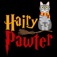 FUNNY Pun Hairy Pawter TShirt Wizard Gift For Cat Lovers Drawstring Bag