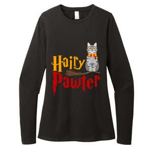 FUNNY Pun Hairy Pawter TShirt Wizard Gift For Cat Lovers Womens CVC Long Sleeve Shirt