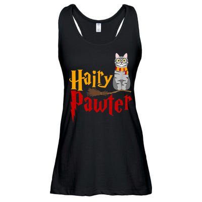 FUNNY Pun Hairy Pawter TShirt Wizard Gift For Cat Lovers Ladies Essential Flowy Tank