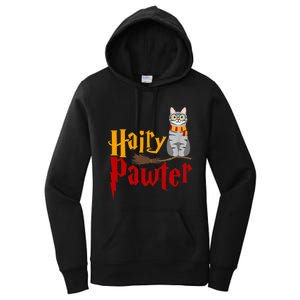 FUNNY Pun Hairy Pawter TShirt Wizard Gift For Cat Lovers Women's Pullover Hoodie