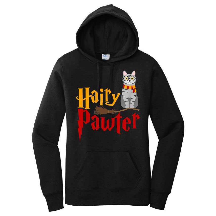 FUNNY Pun Hairy Pawter TShirt Wizard Gift For Cat Lovers Women's Pullover Hoodie
